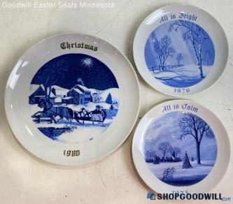 Christmas Plates From 1980, 1976, & 1975