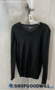 BONOBOS Women's Gray Knit V-Neck Long Sleeve Sweater - Sz S