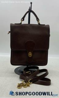 Vintage Coach Station Mahogany Brown Satchel/Top Handle Bag Womens Leather