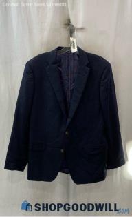 Indochino Luxury Men's Navy Wool Button Up Suit Jacket - Sz 56