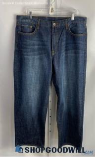 Lucky Brand Men's Dark Wash Blue Relaxed Straight Jeans - Sz 38S