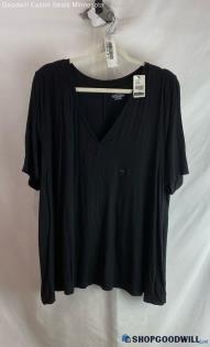 NWT Lane Bryant Women's Black Jersey Knit Scoop Neck T-Shirt - Sz 22