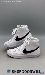 Nike Boys Blazer '77 Mid White Leather Sneakers Sz 6.5