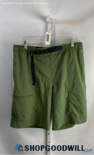 Columbia Men's Green Lightweight Pull On Zip Cargo Shorts - Sz L