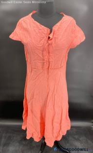 Click by Color Me Cotton Women's Orange Linen Dress - Sz M