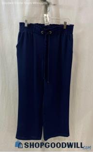 Michael Kors Women's Navy Pull on Lightweight Ankle Pant - Sz M