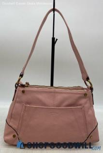 American Leather Co. Becket Triple Entry Pink Shoulder Bag Womens Leather