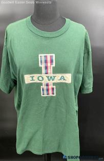 Jerzees Women's Green IOWA T-shirt - Sz XL