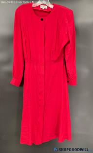 Royal Silk women's Basic Red LS dress - Sz 10