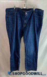 Levi's Men's Dark Blue Washed 541 Athletic Tapered Jeans - Sz 48x32