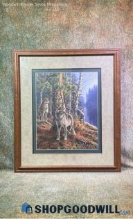 "Hare Raising" James Meger Signed 141/1250 Coa Wildlife Print Matted Framed Art