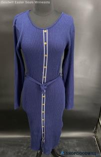 Ashley Stewart Women's Navy blue long sweater dress - Sz 18/20