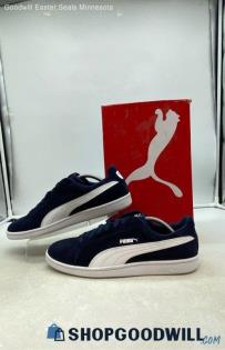 Puma Men's Smash Navy Blue Suede Sneakers Sz 11