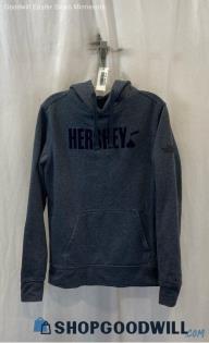 The North Face Women's Navy Hershey Velvet Logo Graphic Hoodie - Sz S