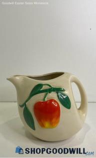 Vintage 'Pippin' Pottery Apple Decorated 6" Pitcher