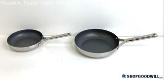 Set Of 2 Figmint Non Stick Stainless Steel Skillet Frying Pans