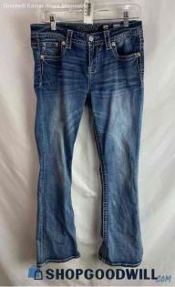 Miss Me Women's Blue Medium Washed Mid-Rise Bootcut Jeans - Sz 26