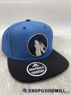 NWT Adidas NBA Minnesota Timberwolves Snapback Cap Blue Hat - Sz OS