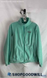 Columbia Women's Teal Plush Fleece Zip Up Sweater - Sz M