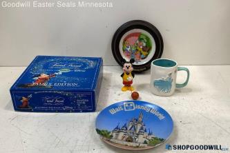 5pc Disney Plate Board Game Mickey Mouse Basketball Figurine Cinderella 2 Wy Mug