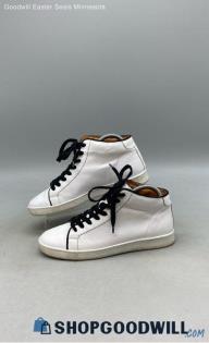 Frye Women's Alexis High White Leather Sneakers Sz 8