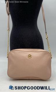 Michael Kors Fulton Light Apricot Pebble Leather Crossbody Handbag/Purse