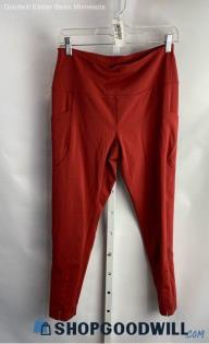 Free People Women's Brick Red Cropped Pocket Leggings - Sz L