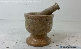 2pc Stone/Marble Like Mortar & Pestle