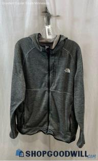 The North Face Men's Heather Gray Soft Knit Zip Up Hoodie - Sz XL