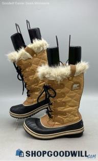 Sorel Women's Tofino Beige Suede/Textile Snow Boots Sz 7