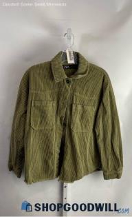 Zara Women's Olive Green Corduroy Fashion Jacket - Sz S