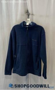 Columbia Men's Navy Plush Fleece Zip Up Sweater - Sz L