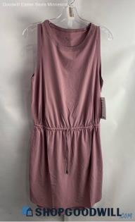 NWT Athleta Women's Pale Mauve Performance Cinch Waist Tank Dress - Sz S