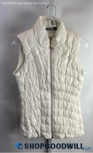 Athleta Women's White Down Insulated Puffer Vest - Sz S