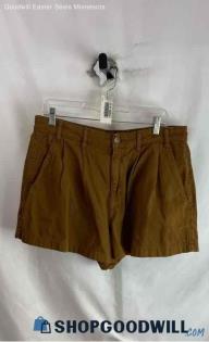 Free People Women' Dark Bown Tan Pintuck Shorts - Sz 10