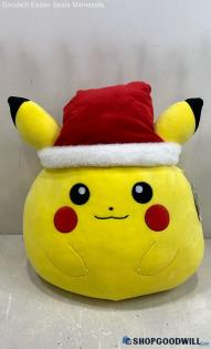 Pokemon W/Santa Hat Squishmallow 18" Plush Pillow Like New W/Tag