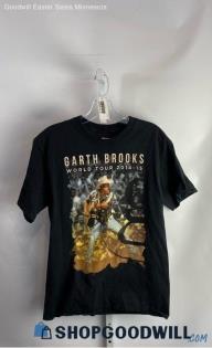 Hanes Beefy T Unisex Black Garth Brooks 2014-2015 Concert T-Shirt - Sz M