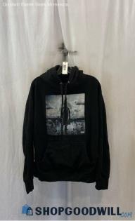 Juice Wrld Men's Black/Gray Fighting Demons Album Cover Graphic Hoodie - Sz L