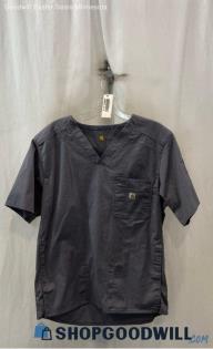 Carhartt Men's Steel Gray Ripstop Pocket Medical Scrub Shirt - Sz M