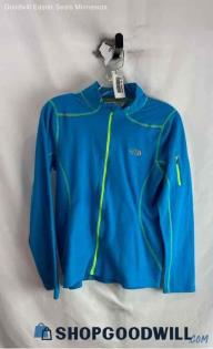 The North Face Women's Blue Fleece Zip Up Sweater - Sz M