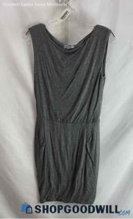 Athleta Women's Heather Gray Jersey Knit Ruched Sheath Dress - Sz XS