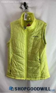 Columbia Women's Lemon Yellow Insulated Full Zip Quilted Vest - Sz L