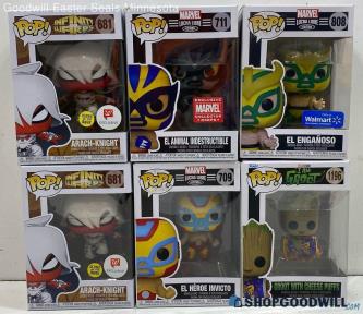 6 Funko Pop! Figures Marvel Groot 1196/Luca Libre 709/711/808 & Others IOP