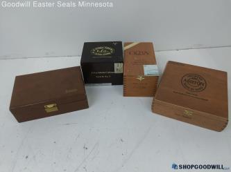 Multibrand 4pc Cigar Box Set Ashton Olivia La Gloria Cubana Ronson