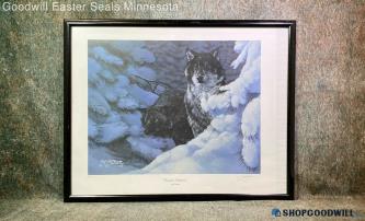 Scot Storm Signed "Majestic Moment" 696/750 Wolf Wildlife Nature Print Framed