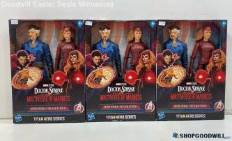 3 Sets Hasbro Doctor Strange/Scarlet Witch Multiverse-Madness Action Figures NIB