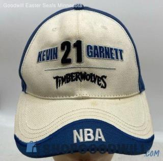 NBA Elevation Men's Kevin Garnett Timberwolves Adjustable Cap Blue White Hat OS