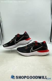 Nike Men's Renew Run Black/Red Mesh Running Shoes Sz 11