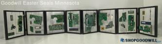 x4 Framed Handcrafted Circuitry Control Board Mixed Piece Wall Art