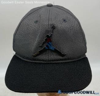 Jordan Youth Adjustable Snapback Black Gray Hat - Sz S